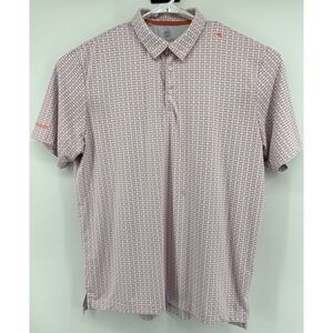 Scales Short Sleeve‎ Golf Polo Shirt Orange And  White